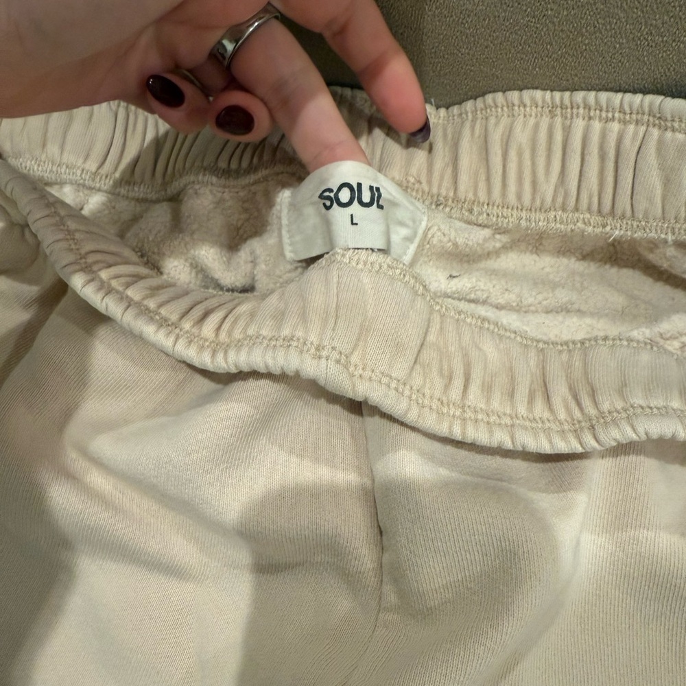 Light Pink Sweatpants with White Logo - Picture 3 of 4